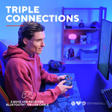 Trust GXT 542SM Muta Draadloze gamecontroller Blauw/rood, Windows, iOS, Android, 2.4 GHz / Bluetooth / USB-C