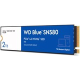 WD Blue SN580 2 TB SSD Blauw/wit, WDS200T3B0E, M.2 2280, PCIe Gen4 x4