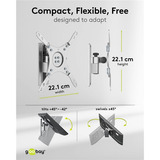 goobay TV Wall Mount Caravan TILT (M), 13 to 43 inch wandmontage  Zilver