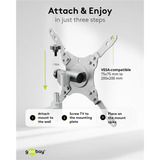 goobay TV Wall Mount Caravan TILT (M), 13 to 43 inch wandmontage  Zilver