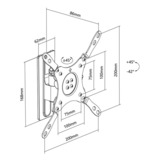 goobay TV Wall Mount Caravan TILT (M), 13 to 43 inch wandmontage  Zilver