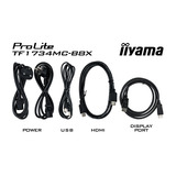 iiyama ProLite TF1734MC-B8X 17" Public Display Zwart, VGA, HDMI, DisplayPort, Touch