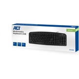 ACT Connectivity Toetsenbord USB Zwart, US lay-out, Membraan