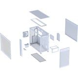 ASUS Prime AP303 - Tempered Glass Panel midi tower behuizing Wit | 2x USB-A | 1x USB-C | Tempered Glass