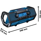 Bosch GPB 18V-2 C Professional bouwradio Blauw, Bluetooth, FM, AUX