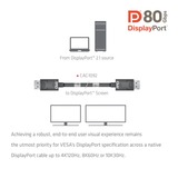 Club 3D DisplayPort 2.1 Bi-Directional VESA DP80 Certified kabel 4K 240 Hz 1,6 meter