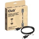 Club 3D Gecertificeerde DisplayPort 2.1 kabel Zwart, 1,6 meter, 10K