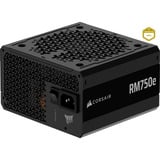 Corsair RM750e (2025) modulaire 750 watt voeding  Zwart, 1x 12V-2x6, 1x PCIe