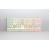 Ducky One 3 Classic Pure White TKL RGB mechanisch toetsenbord Wit, US lay-out (QWERTY), Cherry MX Speed Silver, 80% (TKL)	, RGB leds, Double-shot PBT, Hot-swappable, QUACK Mechanics