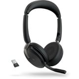 Jabra Evolve2 65 Flex on-ear headset Zwart, Bluetooth, USB-A, USB-C