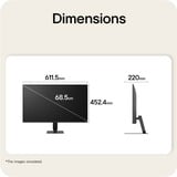 LG 27U411B-B 27" gaming monitor Zwart, VGA, HDMI, AMD FreeSync, 144 Hz