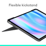 Logitech Combo Touch iPad Air 13" (M2) (2024) Keyboard Case Zwart, US-International lay-out (QWERTY), 75%