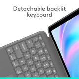 Logitech Combo Touch iPad Air 13" (M2) (2024) Keyboard Case Zwart, US-International lay-out (QWERTY), 75%