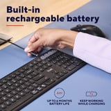Trust Vaiya Draadloos toetsenbord Zwart, US lay-out, Bluetooth / 2.4GHz