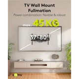 goobay TV Wall Mount Basic FULLMOTION (L),  37 tot 80 inch wandmontage  Zwart