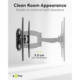 goobay TV Wall Mount Basic FULLMOTION (L),  37 tot 80 inch wandmontage  Zwart