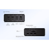 i-tec USB4 Metal Docking station Dual 4K HDMI DP with Power Delivery 80 W + i-tec Universal Charger 100 W Zwart