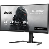 iiyama G-Master Black Hawk GCB3482WQSU-B1 34" Curved UltraWide gaming monitor Zwart, 120 Hz, HDMI, DisplayPort, Audio, AMD Free-Sync
