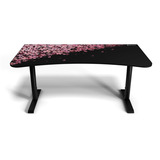 Arozzi Arena Gaming Desk - Flower Zwart/roze