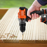 BLACK+DECKER 18V Schroefklopboormachine + 18V Excentrische schuurmachine Bundel Zwart/oranje