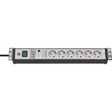 Brennenstuhl Brenn Premium bkgy ÜSS 6x Steck stekkerdoos Zwart/lichtgrijs