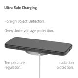 Club 3D CAC-3027 Qi2 25W draadloze oplader Wit, Qi-gecertificeerd, MagSafe-compatibel, magnetisch pad
