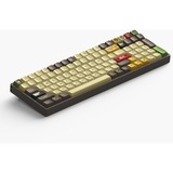 Iqunix F97 Happy Ape Wireless Mechanical Keyboard, gaming toetsenbord Bruin/geel, US lay-out, IQUNIX Moonstone Turbo, RGB leds, 96%, Hot-swappable, PBT, 2.4GHz | Bluetooth 5.1 | USB-C