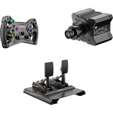 MOZA KS stuurwiel + R9 V3 stuurbasis + CRP2 Load Cell Pedals (Throttle + Brake) Bundel Zwart, Basis, stuur en pedalen