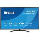 iiyama ProLite X4373UHSU-B2 42.5" 4K UHD monitor Zwart (mat), HDMI, DisplayPort, USB-C