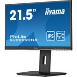 iiyama ProLite XUB2293HS-B5 21" monitor Zwart, 75 Hz, HDMI, DisplayPort, Audio, AMD Free-Sync
