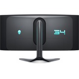 Alienware AW3423DWF 34" Curved UltraWide gaming monitor Zwart, 1x HDMI, 2x DisplayPort, 4x USB-A, USB-B, 165 Hz