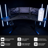 Arozzi Arena Angelo - Pure Black gaming desk Zwart