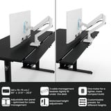Arozzi Arena Nordico Sit/Stand Desk - Black gaming desk Zwart
