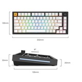 Glorious GMMK PRO Pre-built 75% RGB mechanisch gaming toetsenbord Zwart, US lay-out (QWERTY), Glorious Fox, 75%, 75%, RGB leds, Hot-swappable