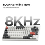 Keychron Q1 Ultra-M4 8K Wireless Custom Mechanical Keyboard Zwart, US lay-out (QWERTY), Keychron Silk POM Banana, 75%, 75%, RGB, Hot swap, 8K, 2.4 GHz / Bluetooth 5.2 / USB-C