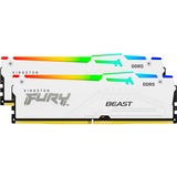 Kingston FURY Beast RGB 32 GB DDR5-6000 (2x 16 GB) werkgeheugen Wit, KF560C30BWEAK2-32, XMP 3.0, EXPO 1.1