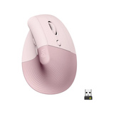 Logitech Lift Vertical Ergonomische Muis Roze, Bluetooth, 4000 DPI