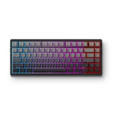 MCHOSE G75 Pro Black Matcha Latte V2 Tri-mode Gasket Structure Mechanical, gaming toetsenbord Zwart, US lay-out, Huano Matcha Latte V2, 75%, RGB, Hot swap, Side engraved PBT, draadloos / Bluetooth / USB-C