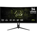 MSI MAG 342CQRF E20 34" Curved UltraWide gaming monitor Zwart, 2x HDMI, DisplayPort, 200 Hz