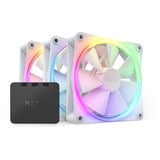 NZXT F120 RGB case fan Wit, 3 stuks, 4-pins PWM fan-connector, incl. controller