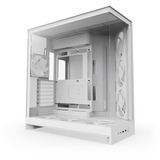 NZXT NZXT H9 Flow RGB+ (2025) All White midi tower behuizing Wit (mat) | 2x USB-A | 1x USB-C | RGB | Window