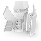 NZXT NZXT H9 Flow RGB+ (2025) All White midi tower behuizing Wit (mat) | 2x USB-A | 1x USB-C | RGB | Window