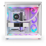 NZXT NZXT H9 Flow RGB+ (2025) All White midi tower behuizing Wit (mat) | 2x USB-A | 1x USB-C | RGB | Window