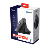 Trust Vyran Ergonomische Muis Verticaal Hyperscrollwiel  Zwart, 1000-4800 Dpi, 2.4GHz USB-A (USB-C), 2x Bluetooth