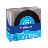 Verbatim CD-R 700 MB Vinyl blanco cd's 52x, 10 stuks