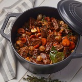 Victoria Dutch Oven, 26 cm 5,7 liter, Seasoned bak-/braadpan Zwart/zilver, Color+Kraft Cardboard Box