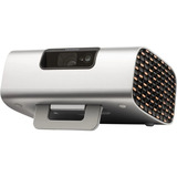 ViewSonic M10E Draagbare RGB Laser Slimme Projector met Harman Kardon Speaker​ Zwart/zilver, 2200 ANSI Lumen