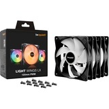 be quiet! Light Wings LX 120mm PWM Triple Pack case fan Zwart, 4-Pin PWM, LED, 3 stuks