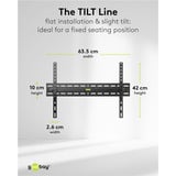 goobay TV Wall Mount TILT 37 - 86 inch (94 - 219 cm), max. 45 kg wandmontage  Zwart