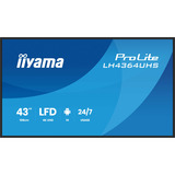 iiyama ProLite LH4364UHS-B1AG 43" 4K Ultra HD Public Display Zwart, HDMI, LAN, WiFi, Audio, USB, Android 14